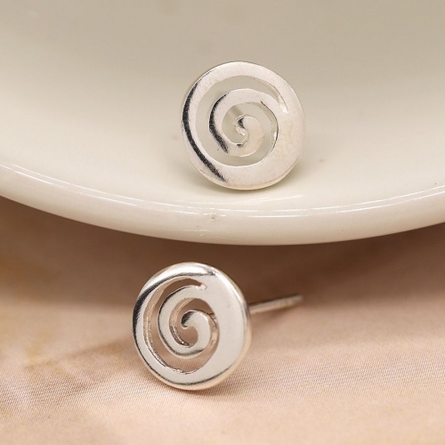 Sterling Silver Spiral Stud Earrings by Peace of Mind